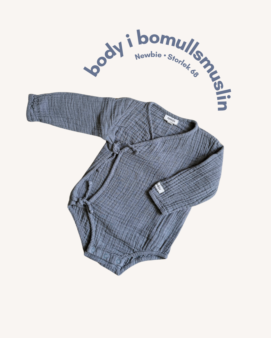 Body i bomullsmuslin - Storlek 68