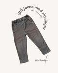 Grå jeans med slitningar - Storlek 104