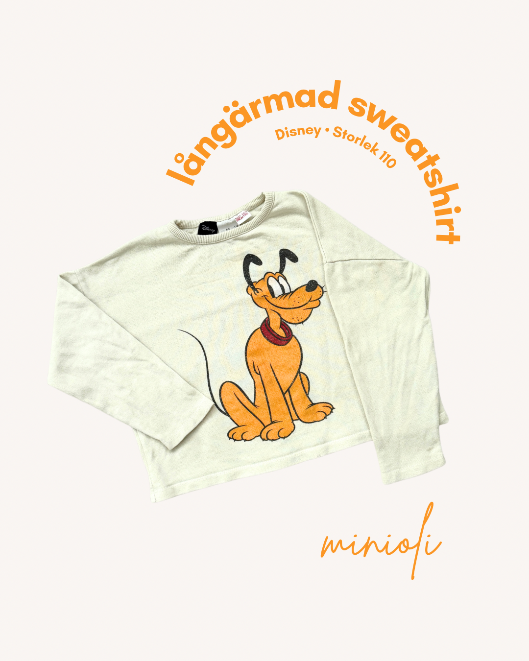 Långärmad sweatshirt Pluto - Storlek 110