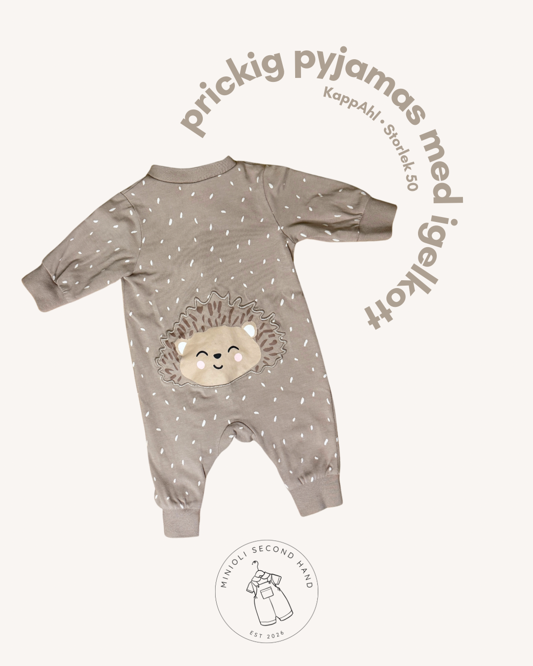 Pyjamas med igelkottsmotiv - Storlek 50