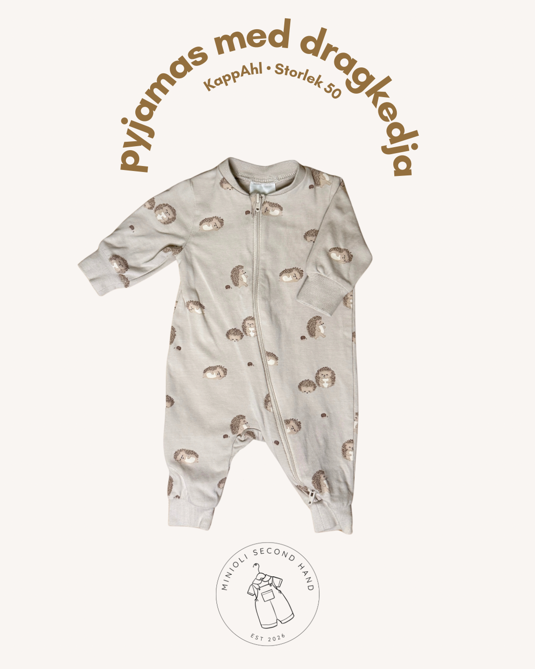 Pyjamas med dragkedja - Storlek 50
