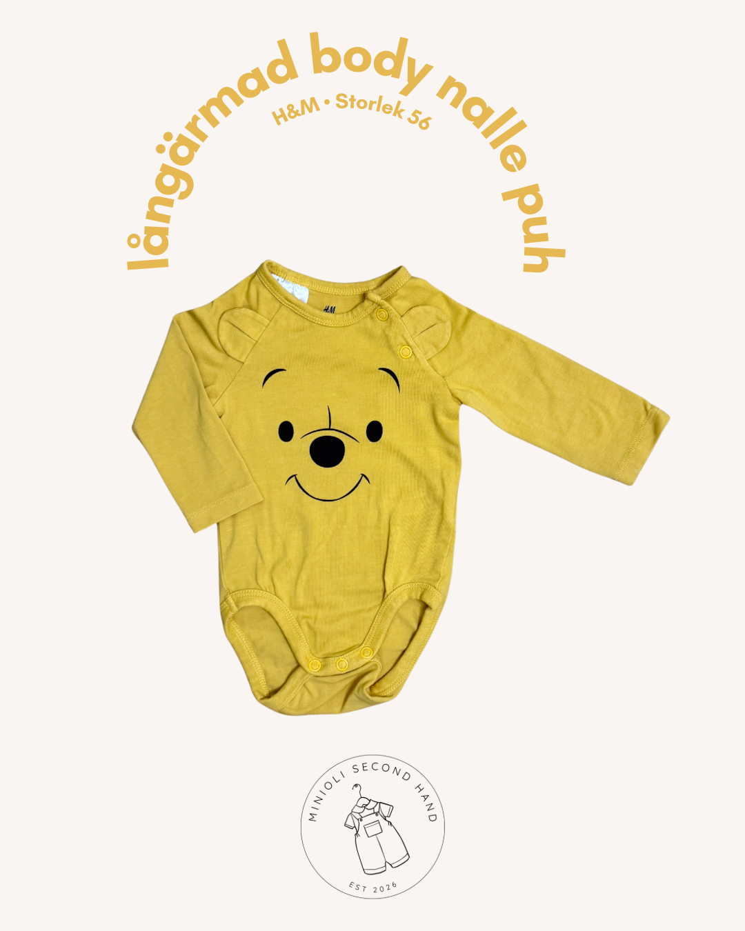 Body med Nalle Puh - Storlek 56