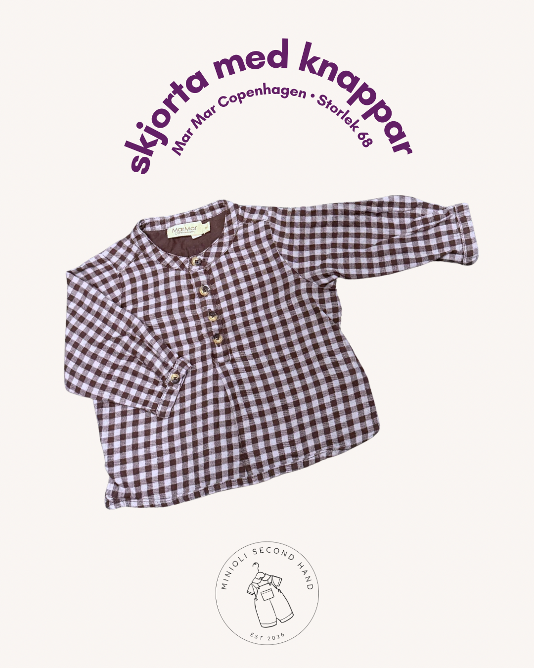 Skjorta med knappar - Storlek 68