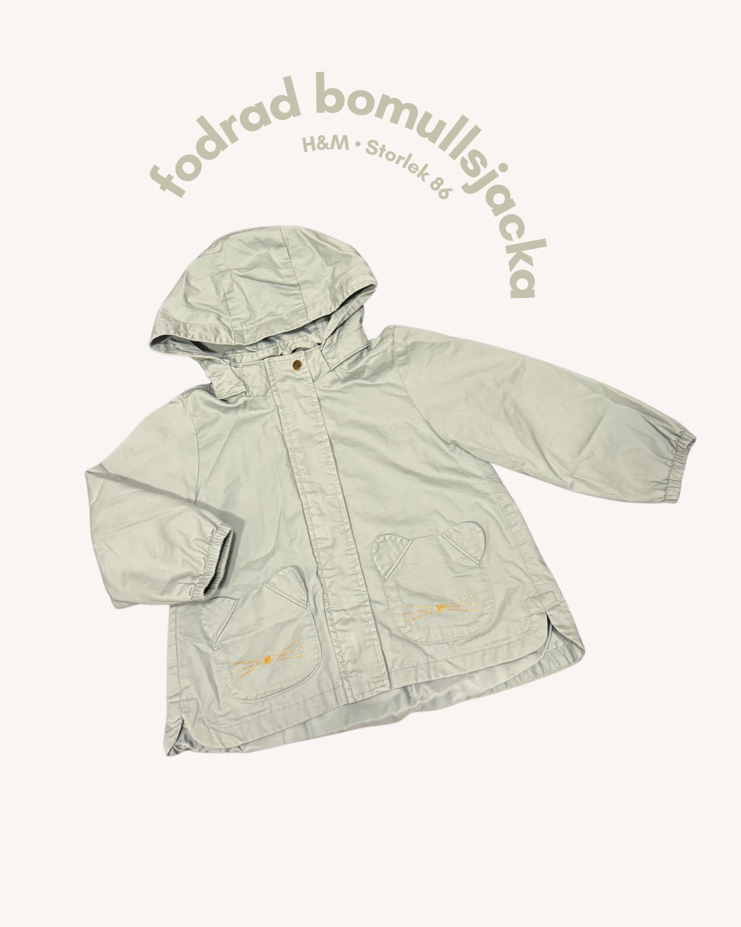 Fodrad bomullsjacka - Storlek 86