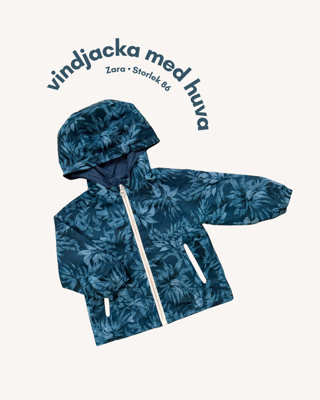 Vindjacka med huva - Storlek 86