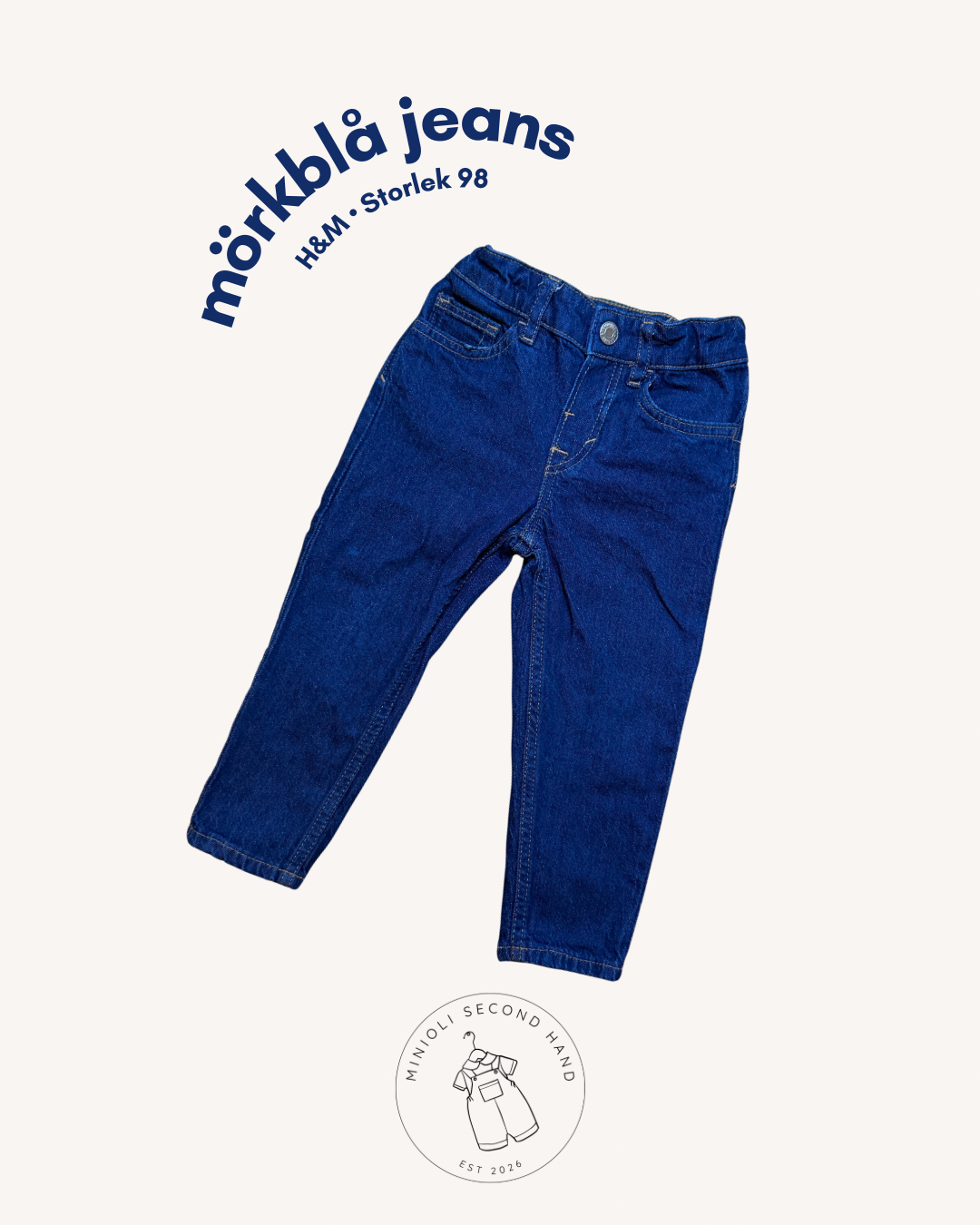 Mörkblå jeans - Storlek 98